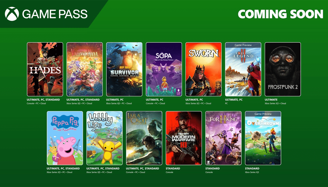 XBOX GAMEPASS EYLÜL