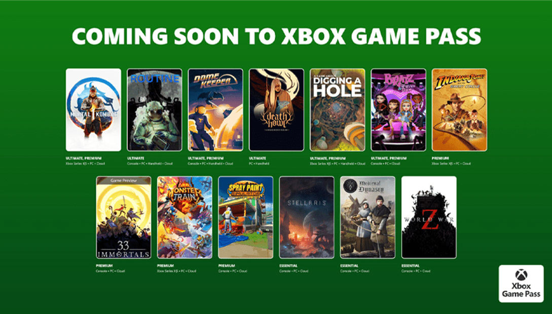 Xbox Game Pass liste