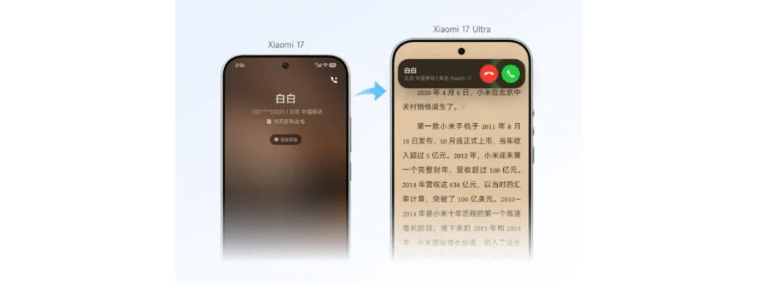 İki Xiaomi Telefon Arama