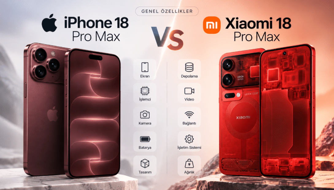 iPhone 18 Pro Max vs Xiaomi 18 Pro Max Genel Özellikleri